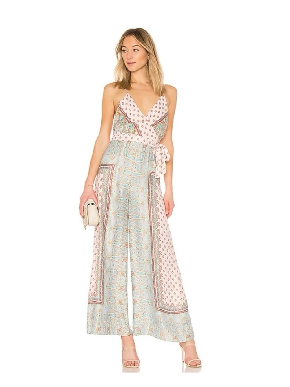 NWOT Wide Leg Silky Jumpsuit Sz 0
